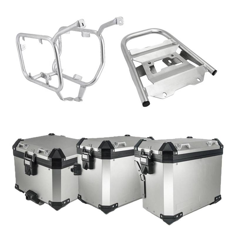 Motorrad Gepäckträger Für F700GS F800GS F 800 GS 700GS 2009-2017 Aluminium Box Gepäck Rack Top Case Pannier Sattel Halterung Stamm Box Hinterradgepäckträger(3 Case SL Rack SL) von Hgkqbomb