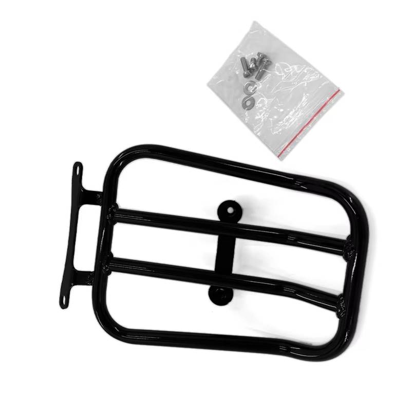 Motorrad Gepäckträger Für Lambretta G350 350 Alle Jahre Hinten Gepäck Für Fixer Halter Für Fracht Halterung Tailrack Hinterradgepäckträger(Schwarz) von Hgkqbomb