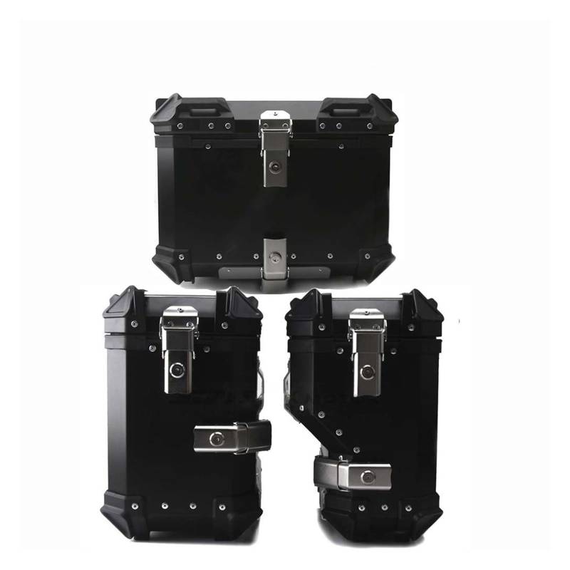 Motorrad Gepäckträger Für VOGE Valico 525DSX 525 DSX 2024 Motorrad Stamm Seite Packtaschen Top Case Gepäck Box Sattel Lagerung Hinten Hinterradgepäckträger(Top Side Box Black) von Hgkqbomb
