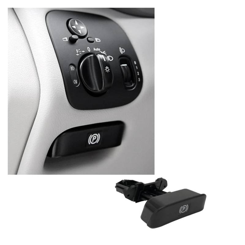 Feststellbremsaktuator Für Benz C-Klasse W203 2001-2007 Für CLK-Klasse W209 Auto Handbremse Feststellbremse Entriegelungsgriff Elektrisches Parkbremsmodul(Black A) von Hguvsjd