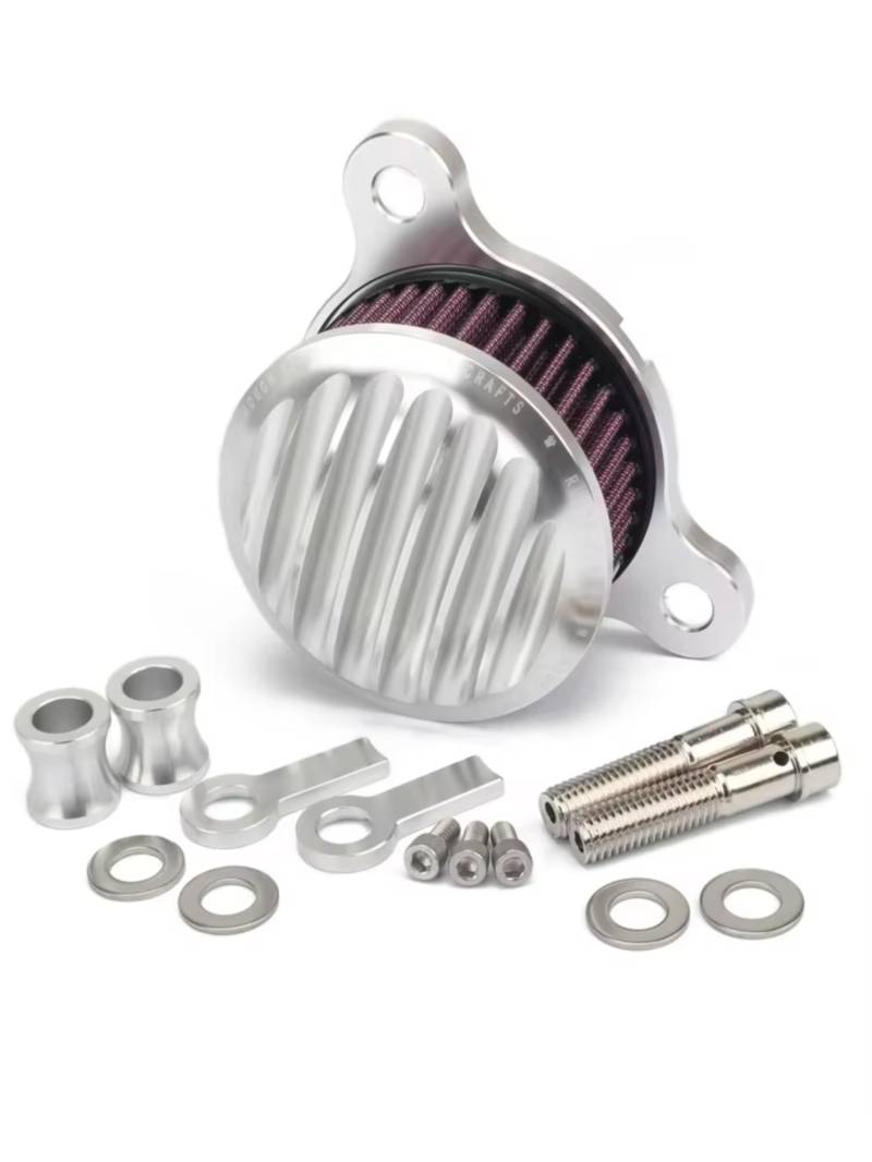 Filter Ansaugreiniger Für Sportster XL883 XL1200C 48 72 1991-2022 Motorrad Luftfilter Reiniger Intake Filter System Kit Motorrad Luftfilter(Silver red) von Hguvsjd