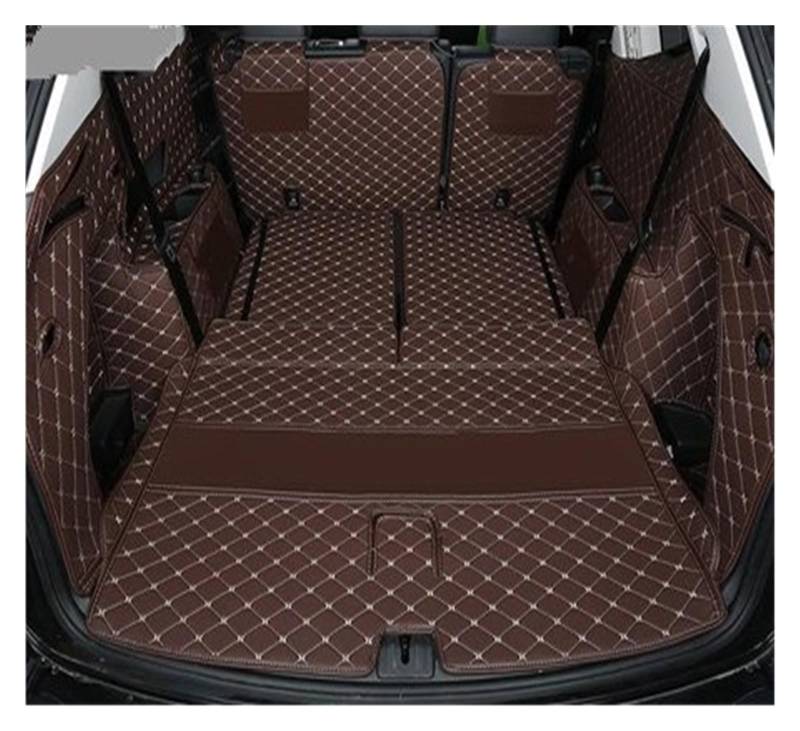 Kofferraumwanne Für Atlas 2017 2018 2019 2020 Für Teramont Zubehör Abdeckungen Styling Interieur Leder Kofferraummatte Cargo-Liner Heck Kofferraum Protektor Pad(Coffee) von Hguvsjd