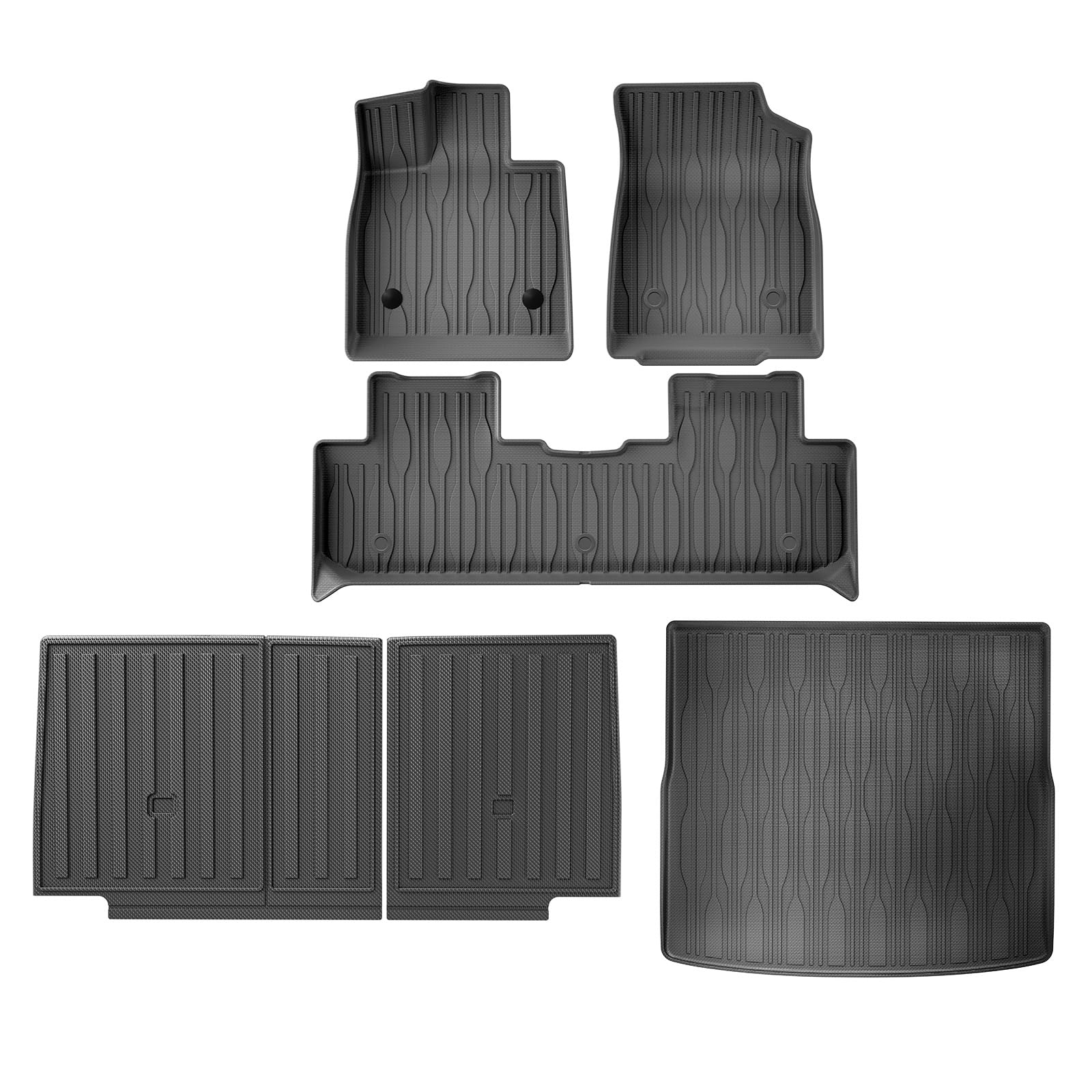 Kofferraumwanne Für BYD Für Song Plus EV/DMI Für Sealion 6 2021-2024 Für Seal U Auto-Fußmatten Kofferraumpolster TPE 3D-Fußmatte Heck Kofferraum Protektor Pad(LHD 6PCS) von Hguvsjd