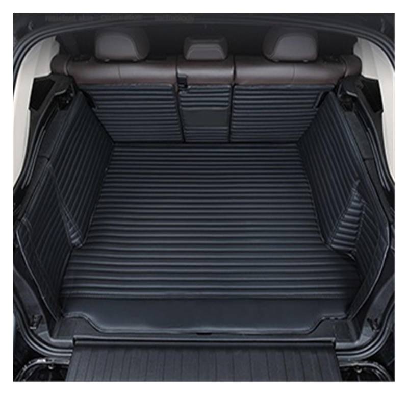 Kofferraumwanne Für Chevrolet Für Malibu 2016-2021 Leder Kofferraum Matte Cargo-Liner Zubehör Innen Boot Heck Kofferraum Protektor Pad(All Black) von Hguvsjd