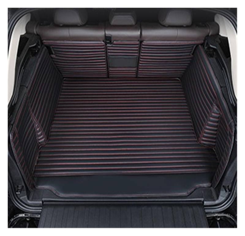 Kofferraumwanne Für Chevrolet Für Malibu 2016-2021 Leder Kofferraum Matte Cargo-Liner Zubehör Innen Boot Heck Kofferraum Protektor Pad(Black red) von Hguvsjd