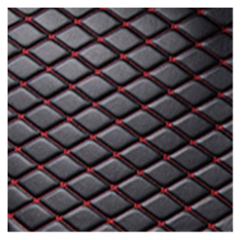 Kofferraumwanne Für Für Cayenne 2011-2015 958 Kofferraummatte Abdeckung Teppich Auto Kofferraummatten Leder Auto Cargo-Liner Heck Kofferraum Protektor Pad(Black red Wire,One Set) von Hguvsjd