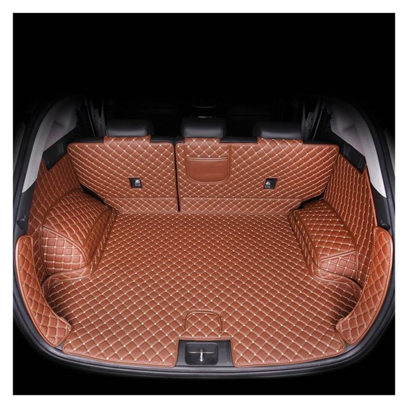 Kofferraumwanne Für Hyundai Für Tucson 2019 2020 SUV Cargo-Liner Zubehör Innen Boot Leder Kofferraummatte Heck Kofferraum Protektor Pad(Brown) von Hguvsjd