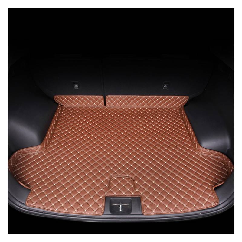 Kofferraumwanne Für Hyundai Für Tucson 2019 2020 SUV Cargo-Liner Zubehör Innen Boot Leder Kofferraummatte Heck Kofferraum Protektor Pad(Brown a) von Hguvsjd