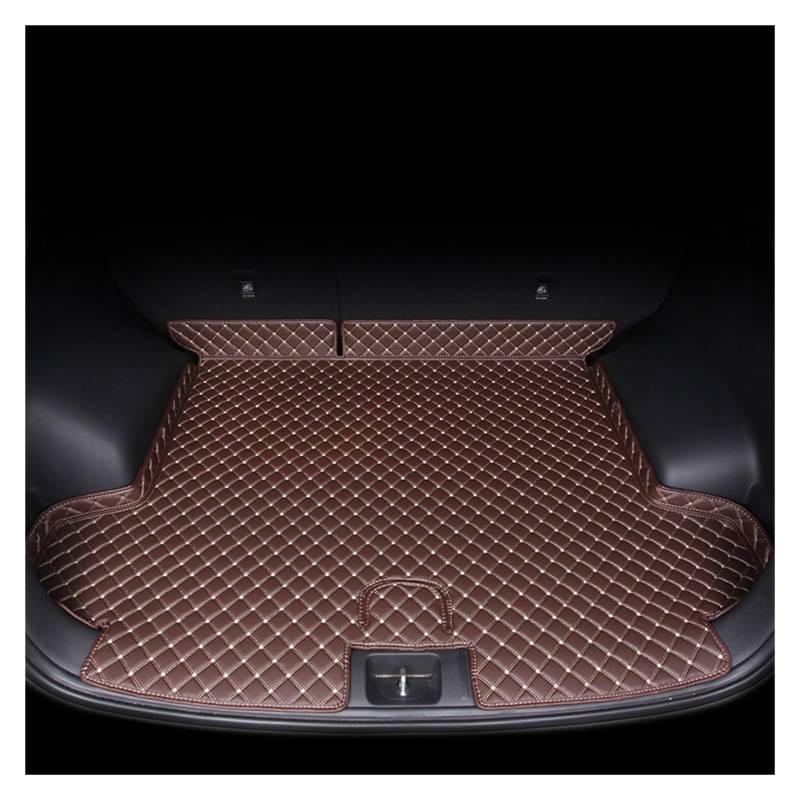 Kofferraumwanne Für Hyundai Für Tucson 2019 2020 SUV Cargo-Liner Zubehör Innen Boot Leder Kofferraummatte Heck Kofferraum Protektor Pad(Coffee a) von Hguvsjd