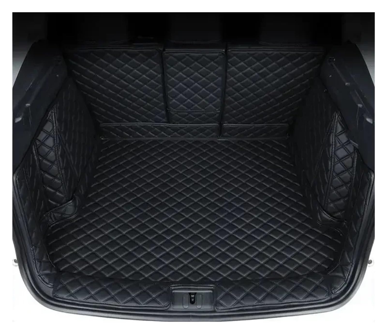 Kofferraumwanne Für Hyundai Für Tucson NX4 2022 2023 Umgebene Kofferraummatte Aufbewahrungspad Leder Kofferraummatten Automatte Heck Kofferraum Protektor Pad(Full Set Black no lg) von Hguvsjd