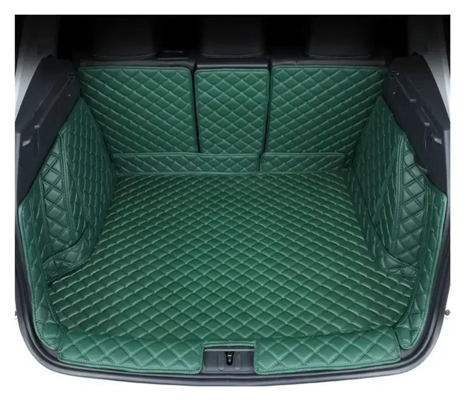 Kofferraumwanne Für Hyundai Für Tucson NX4 2022 2023 Umgebene Kofferraummatte Aufbewahrungspad Leder Kofferraummatten Automatte Heck Kofferraum Protektor Pad(Full Set Green no lg) von Hguvsjd