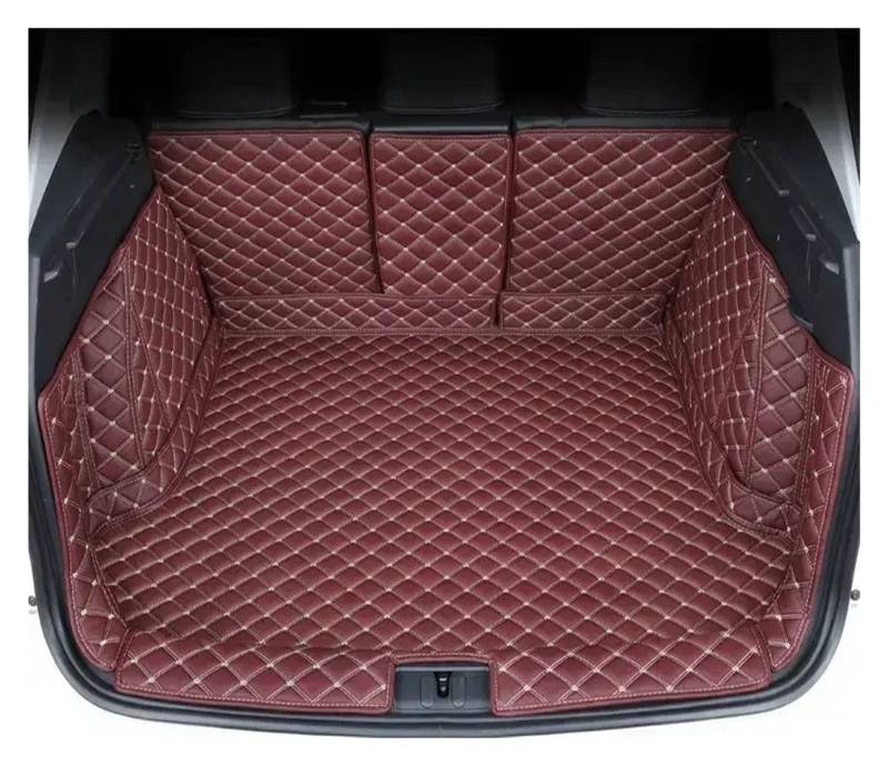 Kofferraumwanne Für Hyundai Für Tucson NX4 2022 2023 Umgebene Kofferraummatte Aufbewahrungspad Leder Kofferraummatten Automatte Heck Kofferraum Protektor Pad(Full Set Wine red) von Hguvsjd