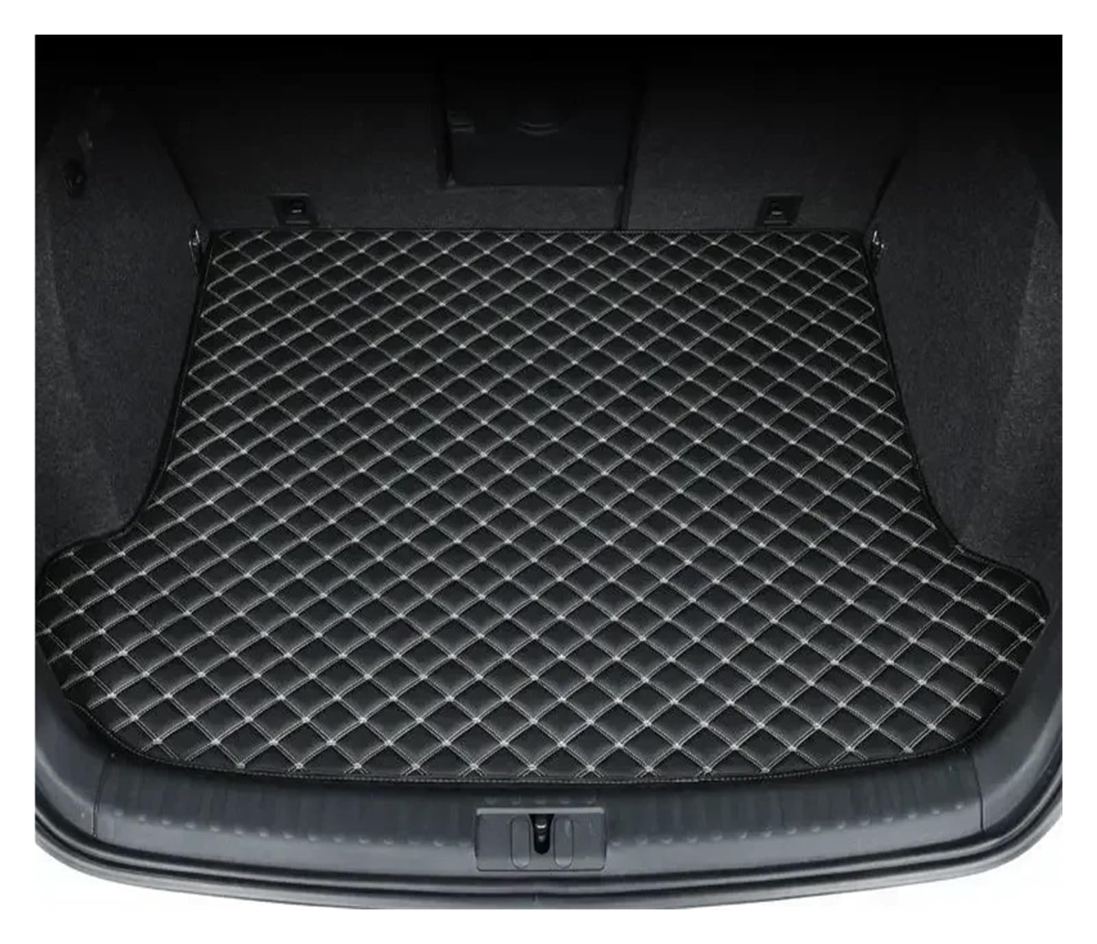 Kofferraumwanne Für Hyundai Für Tucson NX4 2022 2023 Umgebene Kofferraummatte Aufbewahrungspad Leder Kofferraummatten Automatte Heck Kofferraum Protektor Pad(Main Pad Black beige a) von Hguvsjd