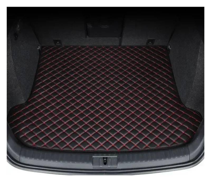 Kofferraumwanne Für Hyundai Für Tucson NX4 2022 2023 Umgebene Kofferraummatte Aufbewahrungspad Leder Kofferraummatten Automatte Heck Kofferraum Protektor Pad(Main Pad Black red a) von Hguvsjd