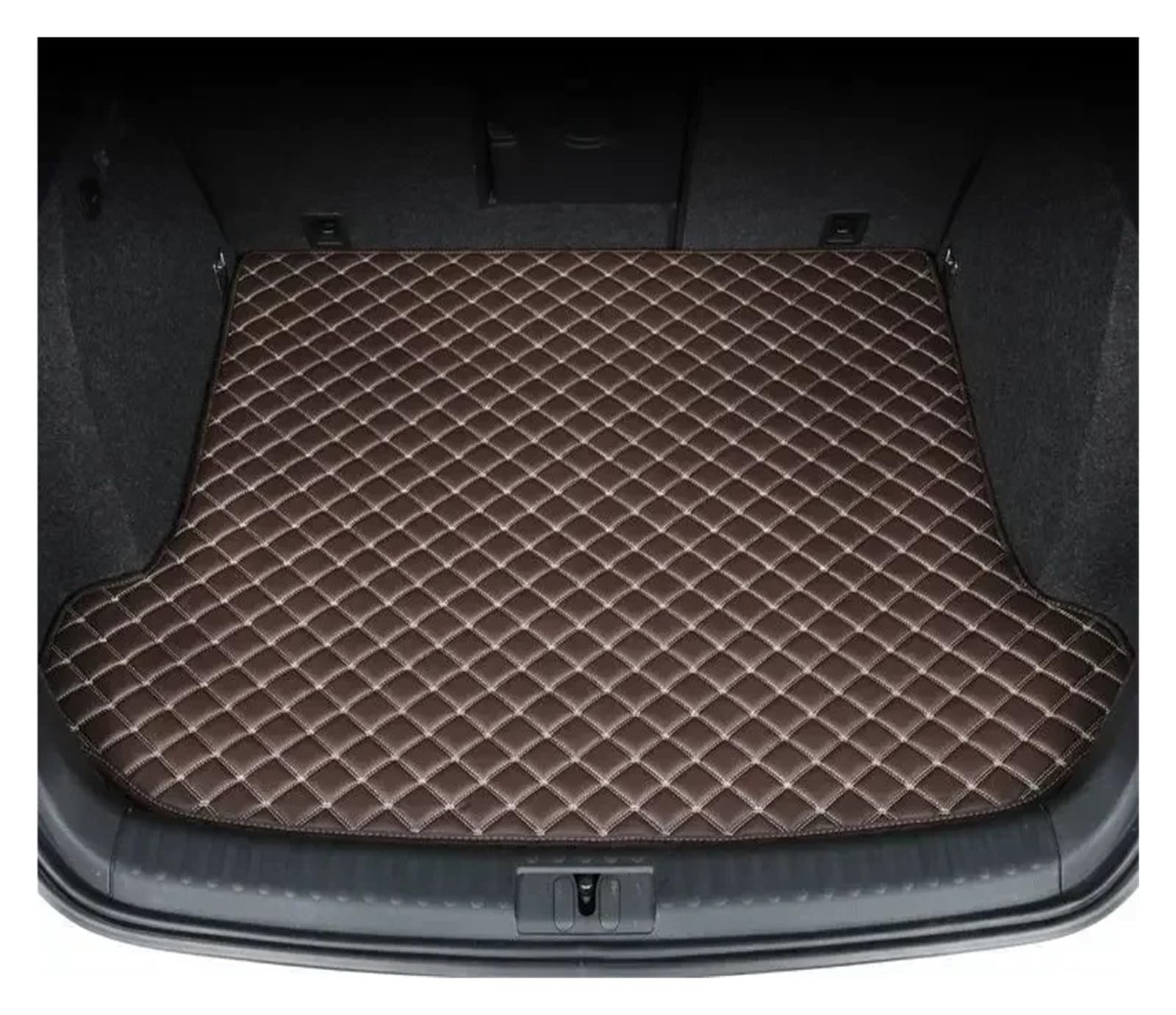 Kofferraumwanne Für Hyundai Für Tucson NX4 2022 2023 Umgebene Kofferraummatte Aufbewahrungspad Leder Kofferraummatten Automatte Heck Kofferraum Protektor Pad(Main Pad Coffee nolg) von Hguvsjd
