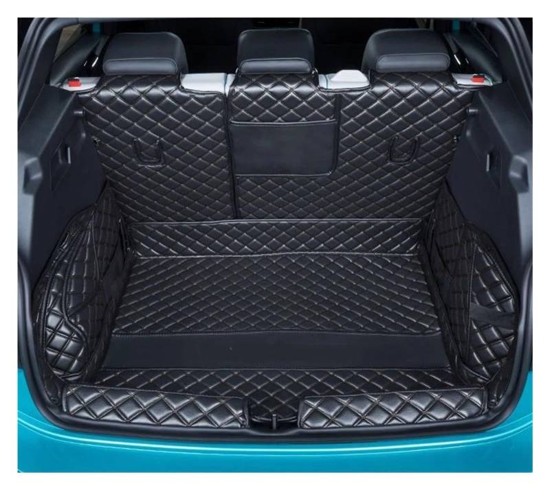 Kofferraumwanne Für ID.4X ID4 Für Crozz 2022 2023 Kofferraummatte Cargo Liner Modifikation Innenraum PU-Leder Wasserdichtes Auto-Styling Heck Kofferraum Protektor Pad(Full-Shelf Black) von Hguvsjd