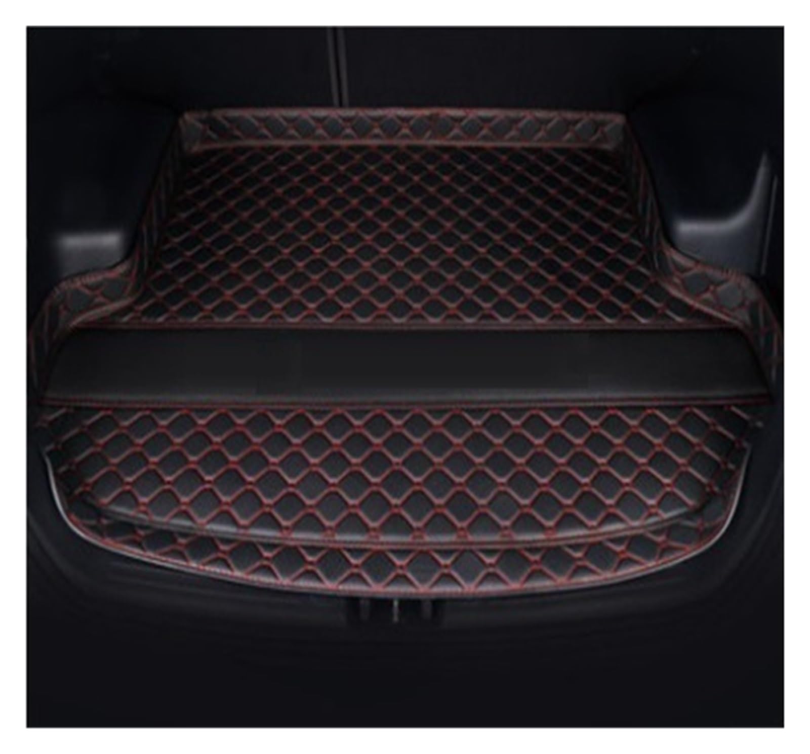 Kofferraumwanne Für Jaguar XF 2008 2009 2010 2011 2012 2013 2014 2015 Hohe Seite Auto Stamm Matte Cargo-Liner Teppich Innen Abdeckung Heck Kofferraum Protektor Pad(Black red a) von Hguvsjd