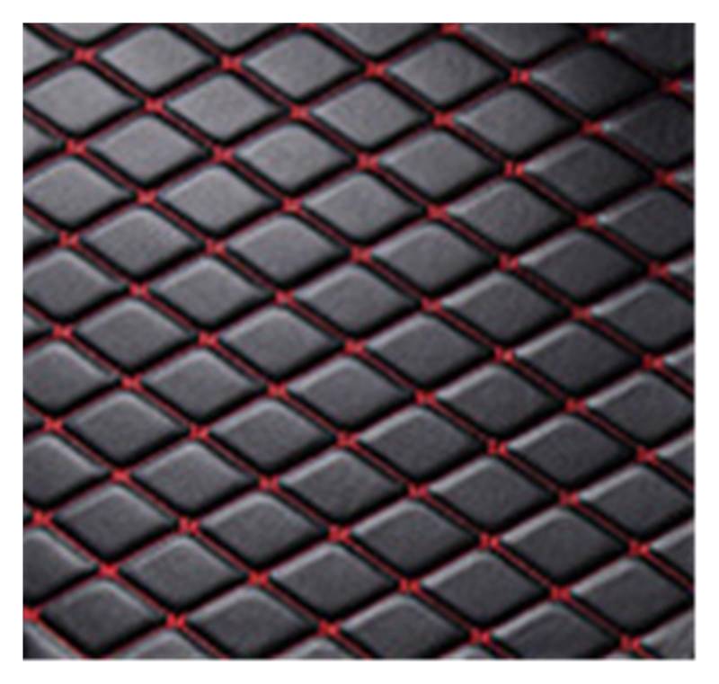 Kofferraumwanne Für Kia Carnival 2006-2020 2016 2017 2018 2019 2015 2014 2013 2012 2011 Leder Kofferraummatte Cargo-Liner Heck Kofferraum Protektor Pad(Black red Wire) von Hguvsjd