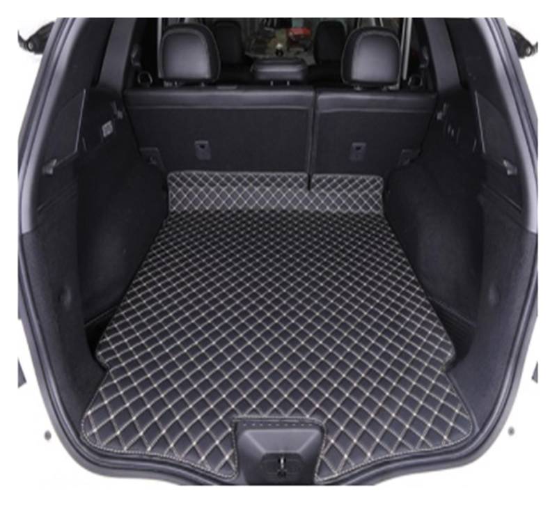 Kofferraumwanne Für Koleos 2 Für Samsung QM6 2017-2019 Auto-Styling Kofferraumschutzmatte Lederpolster Autodekoration Teppich Heck Kofferraum Protektor Pad(Black A 1pcs) von Hguvsjd