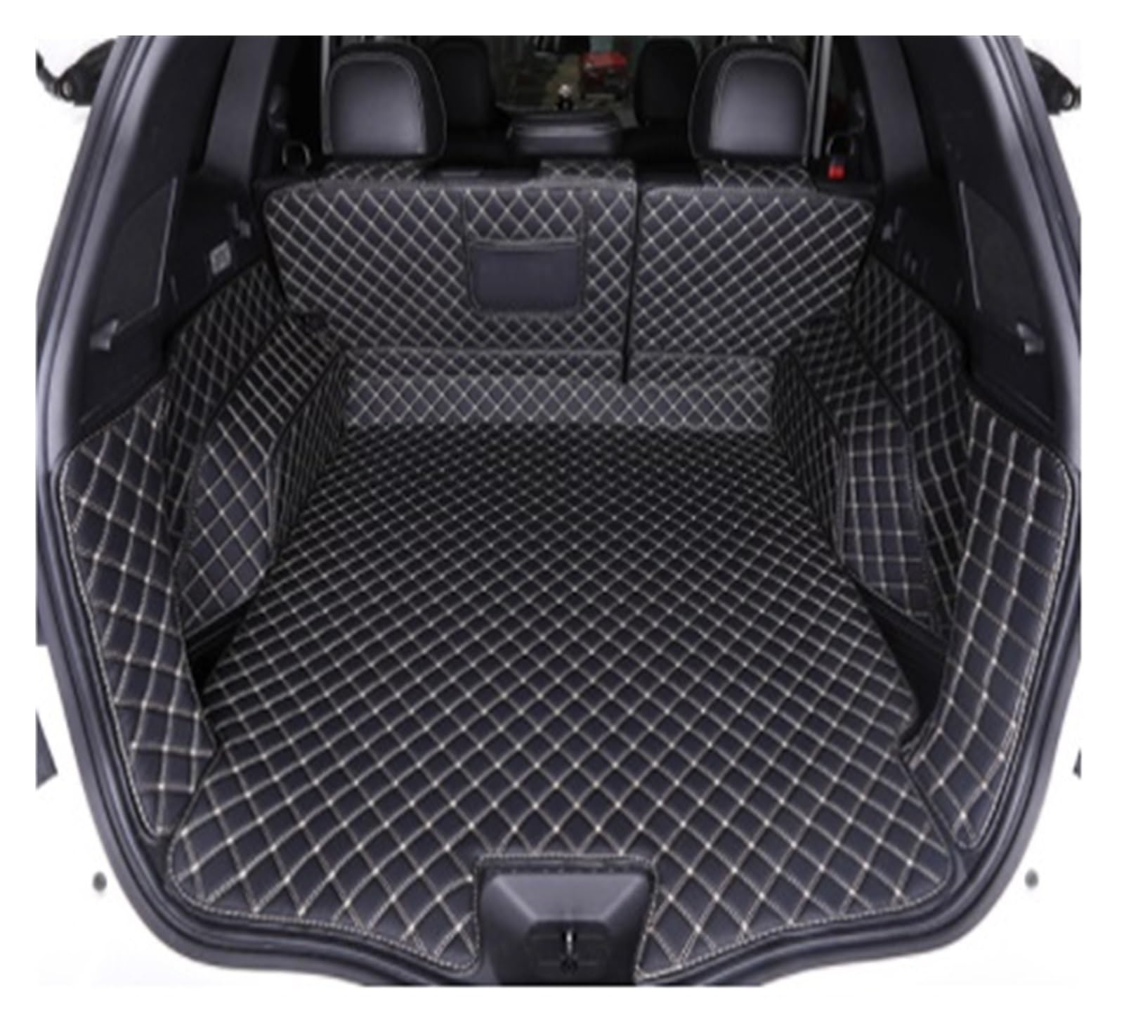 Kofferraumwanne Für Koleos 2 Für Samsung QM6 2017-2019 Auto-Styling Kofferraumschutzmatte Lederpolster Autodekoration Teppich Heck Kofferraum Protektor Pad(Black B 5 pcs) von Hguvsjd