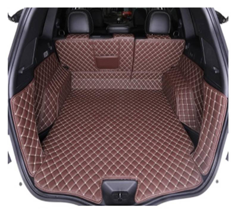 Kofferraumwanne Für Koleos 2 Für Samsung QM6 2017-2019 Auto-Styling Kofferraumschutzmatte Lederpolster Autodekoration Teppich Heck Kofferraum Protektor Pad(Brown B 5 pcs) von Hguvsjd