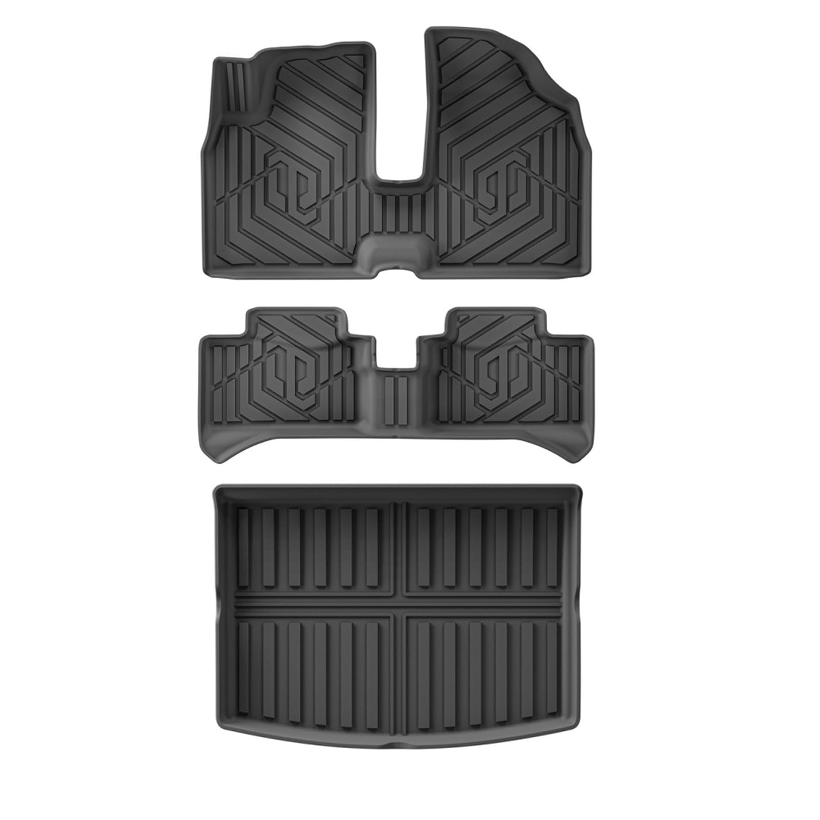 Kofferraumwanne Für Leapmotor T03 EV 2023-2024 Auto-Fußmatten Kofferraumpolster TPE 3D-Fußmatte Geruchsneutral Tablett-Set Schwarz Heck Kofferraum Protektor Pad(LHD 4PCS) von Hguvsjd