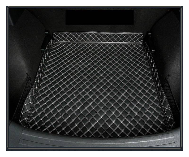 Kofferraumwanne Für MG ZS 2019 2020 2021 Boot Teppich Innen Zubehör Abdeckungen Leder Auto Stamm Matte Cargo-Liner Heck Kofferraum Protektor Pad(Black Beige Wire) von Hguvsjd