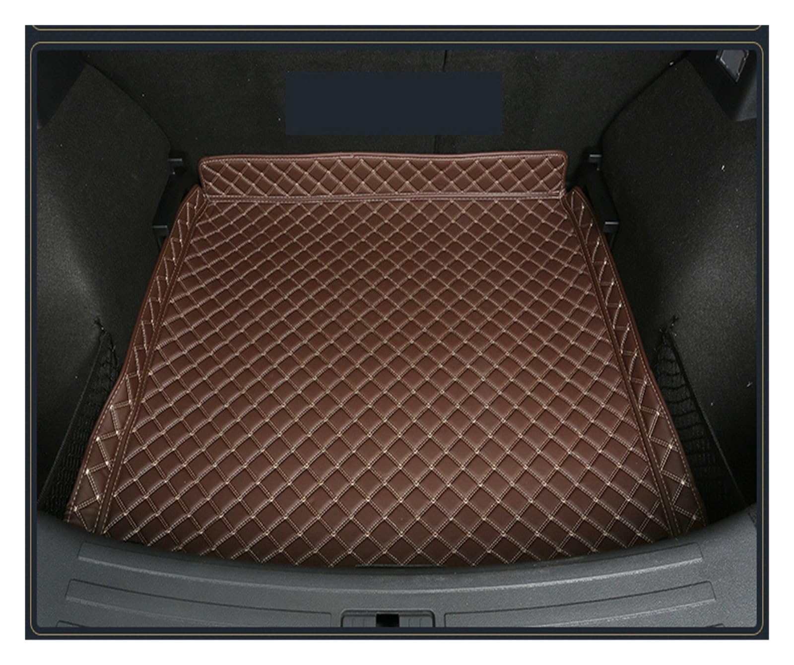 Kofferraumwanne Für MG ZS 2019 2020 2021 Boot Teppich Innen Zubehör Abdeckungen Leder Auto Stamm Matte Cargo-Liner Heck Kofferraum Protektor Pad(Coffee a) von Hguvsjd