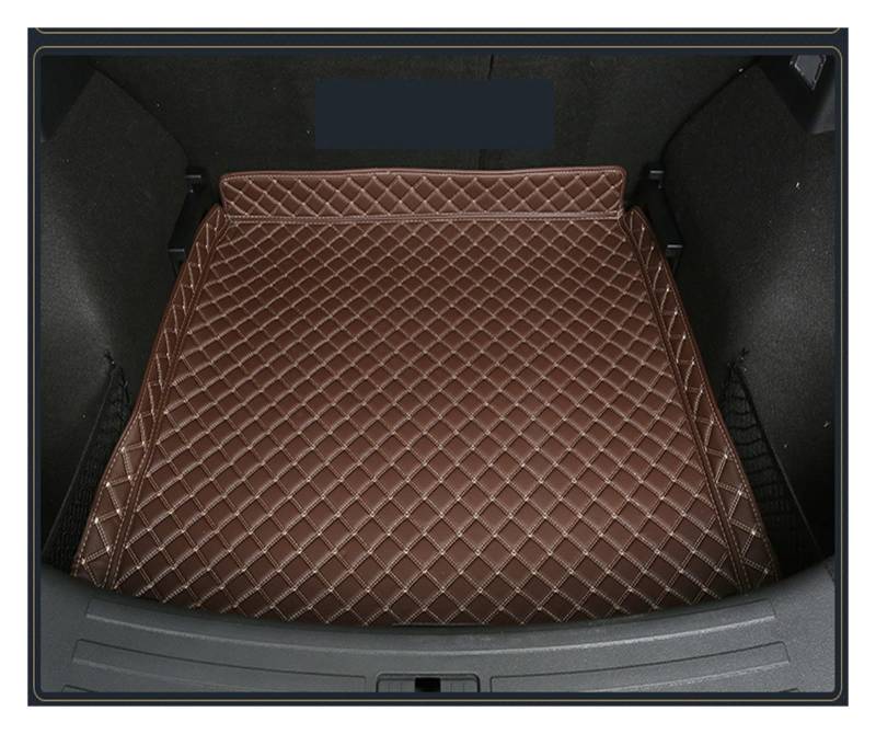 Kofferraumwanne Für MG ZS 2019 2020 2021 Boot Teppich Innen Zubehör Abdeckungen Leder Auto Stamm Matte Cargo-Liner Heck Kofferraum Protektor Pad(Coffee a) von Hguvsjd