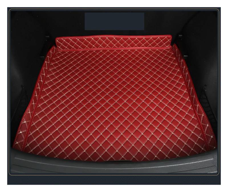 Kofferraumwanne Für MG ZS 2019 2020 2021 Boot Teppich Innen Zubehör Abdeckungen Leder Auto Stamm Matte Cargo-Liner Heck Kofferraum Protektor Pad(Wine Red a) von Hguvsjd