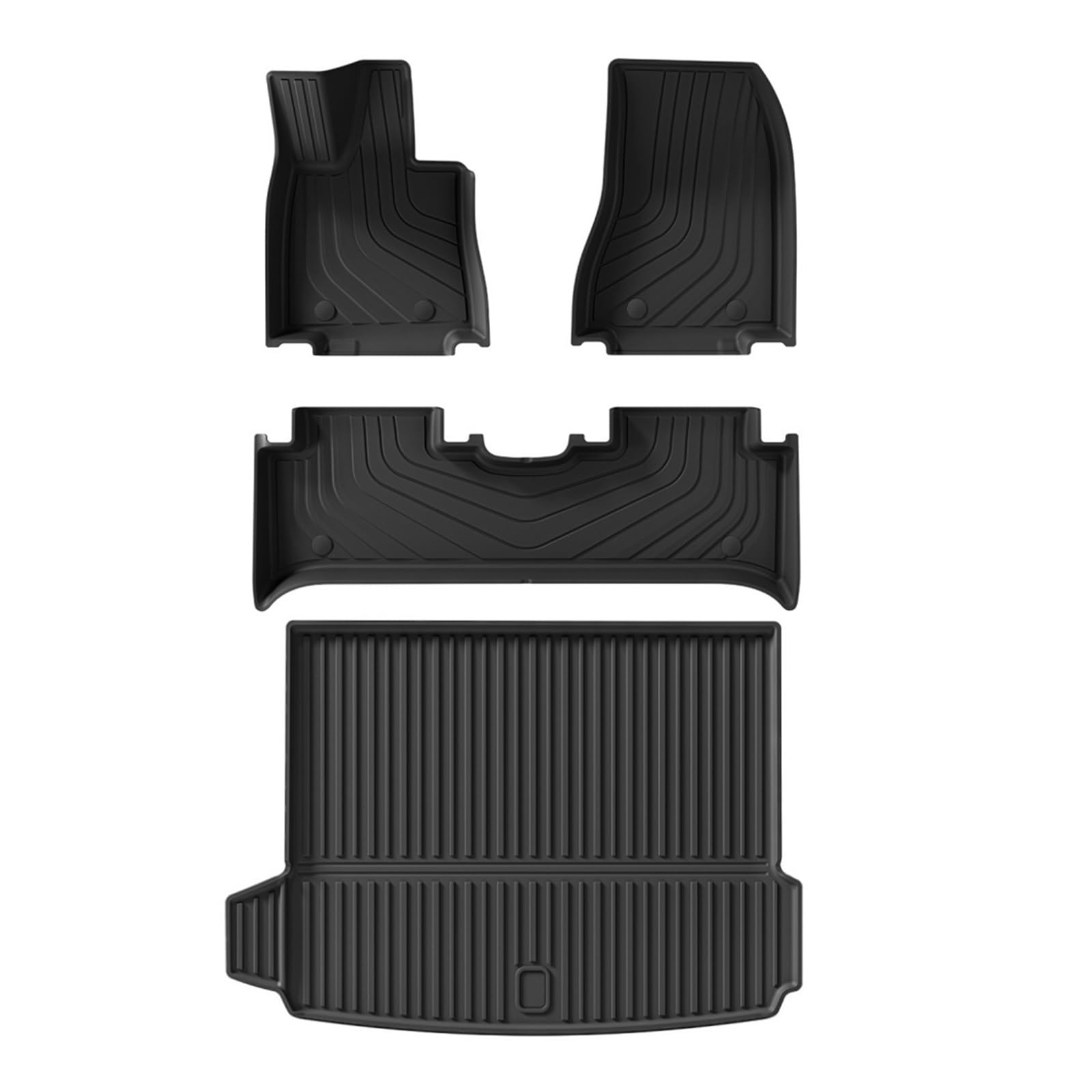 Kofferraumwanne Für NIO EL6 ES6 2023 2024 Auto Fußmatten Kofferraumpolster TPE 3D Fußmattensatz Zubehör Linkes Ruder Heck Kofferraum Protektor Pad(LHD 4PCS) von Hguvsjd