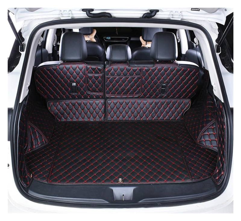 Kofferraumwanne Für Nissan Für Murano Z52 2015-heute PU-Leder-Kofferraummatte Hintere Liner Cargo-Teppich Tablett-Schutzpolster Autozubehör Heck Kofferraum Protektor Pad(Red Line) von Hguvsjd