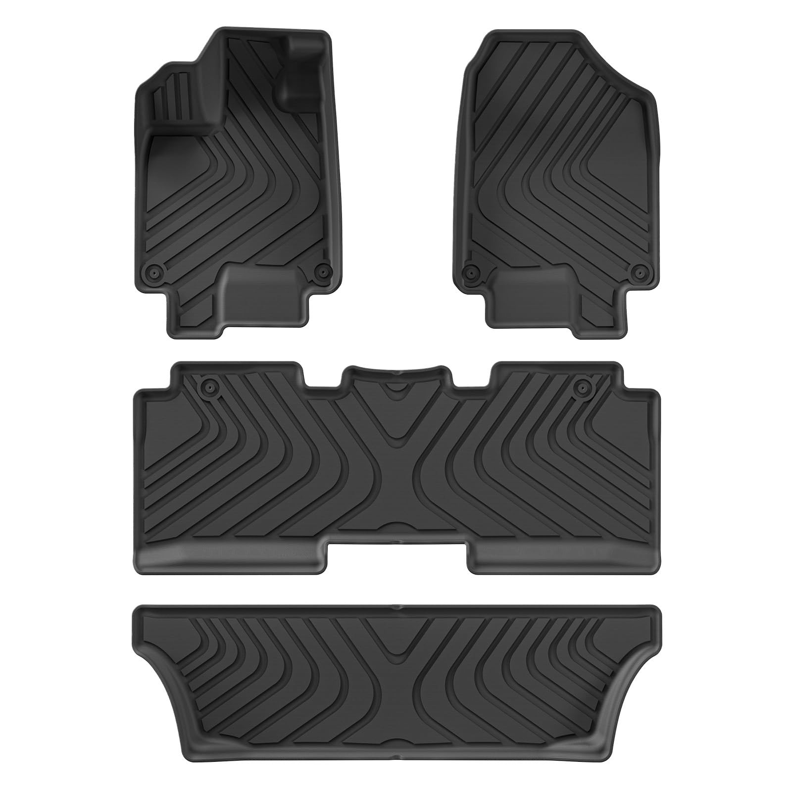 Kofferraumwanne Für Odyssey 7 Sitze 2018-2025 TPE 3D Auto Fußmatten Cargo Liner Trunk Pad Links Ruder Schwarz Heck Kofferraum Protektor Pad(LHD 4P) von Hguvsjd