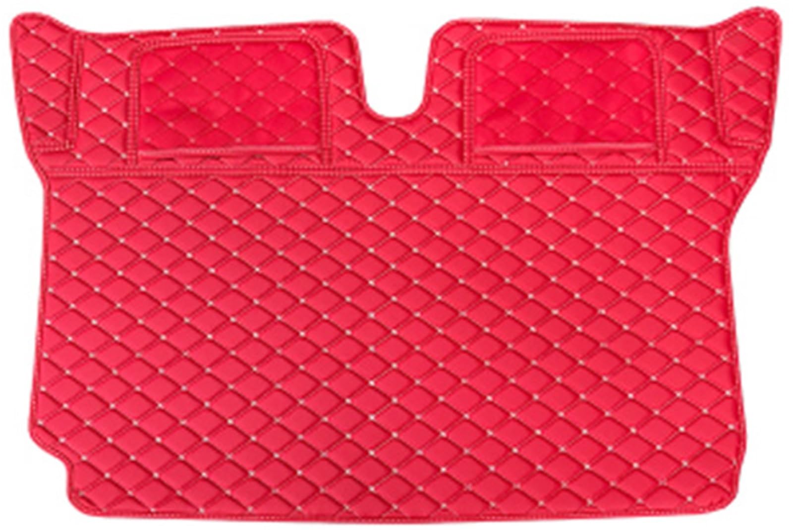 Kofferraumwanne Für Smart 451 Für Smart 453 Für Fortwo 2009-2020 Zubehör Auto Leder Material Auto Hinten Matte Heck Kofferraum Protektor Pad(B red-Fully) von Hguvsjd
