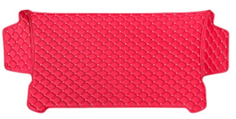 Kofferraumwanne Für Smart 451 Für Smart 453 Für Fortwo 2009-2020 Zubehör Auto Leder Material Auto Hinten Matte Heck Kofferraum Protektor Pad(F red-Single) von Hguvsjd