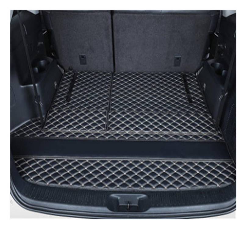 Kofferraumwanne Für Toyota Für Highlander (09-18) Auto-Kofferraummatten Hergestellt wasserdichte 6D-Vollabdeckung Teppiche Teppichkoffer Liner Heckpolster Heck Kofferraum Protektor Pad(Black Beige) von Hguvsjd