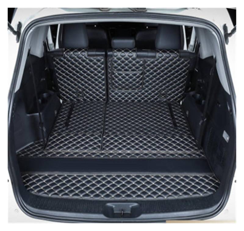 Kofferraumwanne Für Toyota Für Highlander (09-18) Auto-Kofferraummatten Hergestellt wasserdichte 6D-Vollabdeckung Teppiche Teppichkoffer Liner Heckpolster Heck Kofferraum Protektor Pad(Black Beige b) von Hguvsjd
