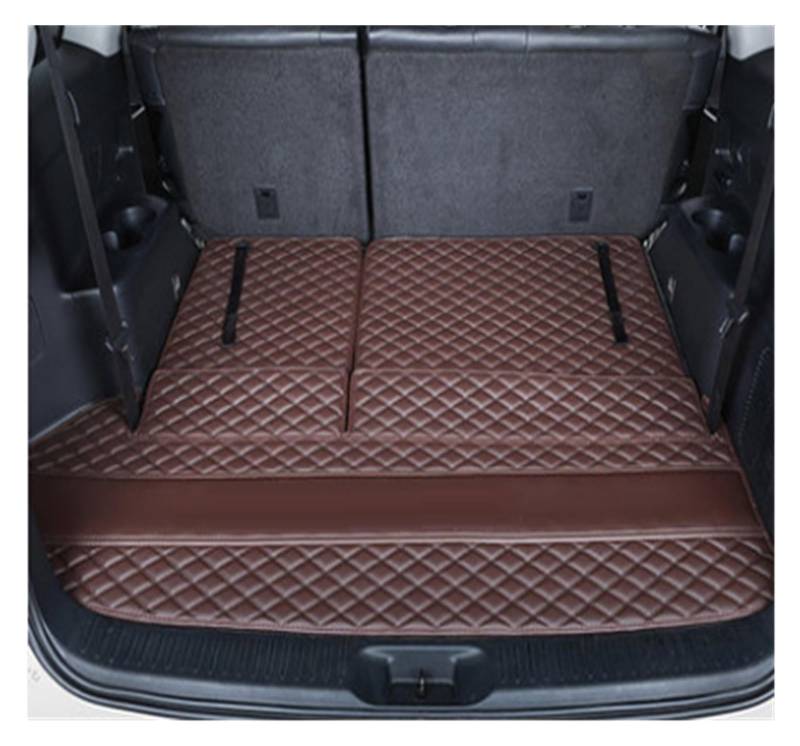 Kofferraumwanne Für Toyota Für Highlander (09-18) Auto-Kofferraummatten Hergestellt wasserdichte 6D-Vollabdeckung Teppiche Teppichkoffer Liner Heckpolster Heck Kofferraum Protektor Pad(Coffee) von Hguvsjd