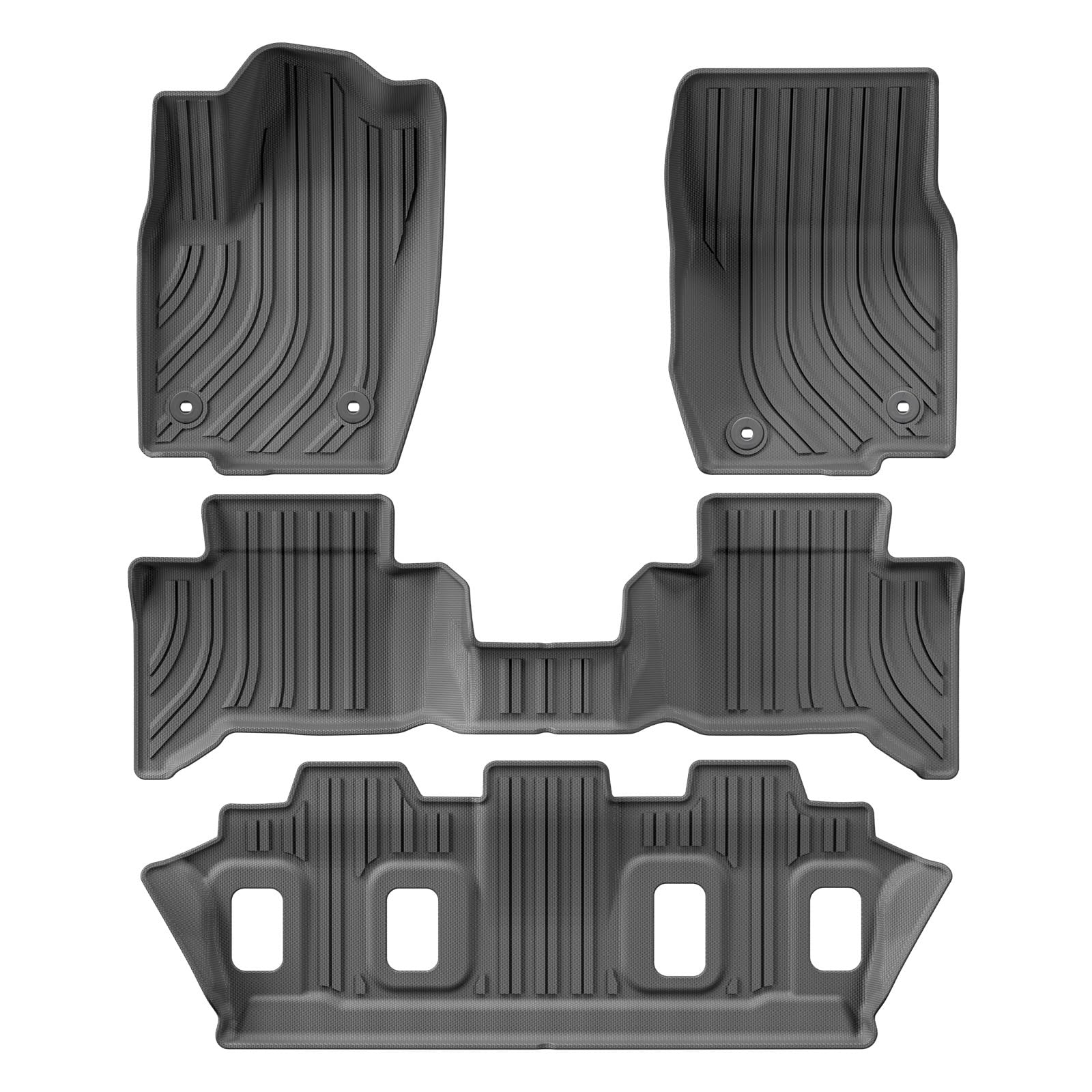 Kofferraumwanne Für Toyota Für Land Für Cruiser Für Prado J250 LC250 2024 5-Sitzer-Auto-Fußmatten Kofferraumpolster TPE 3D-Fußmatte Linkes Ruder Heck Kofferraum Protektor Pad(LHD 4P) von Hguvsjd