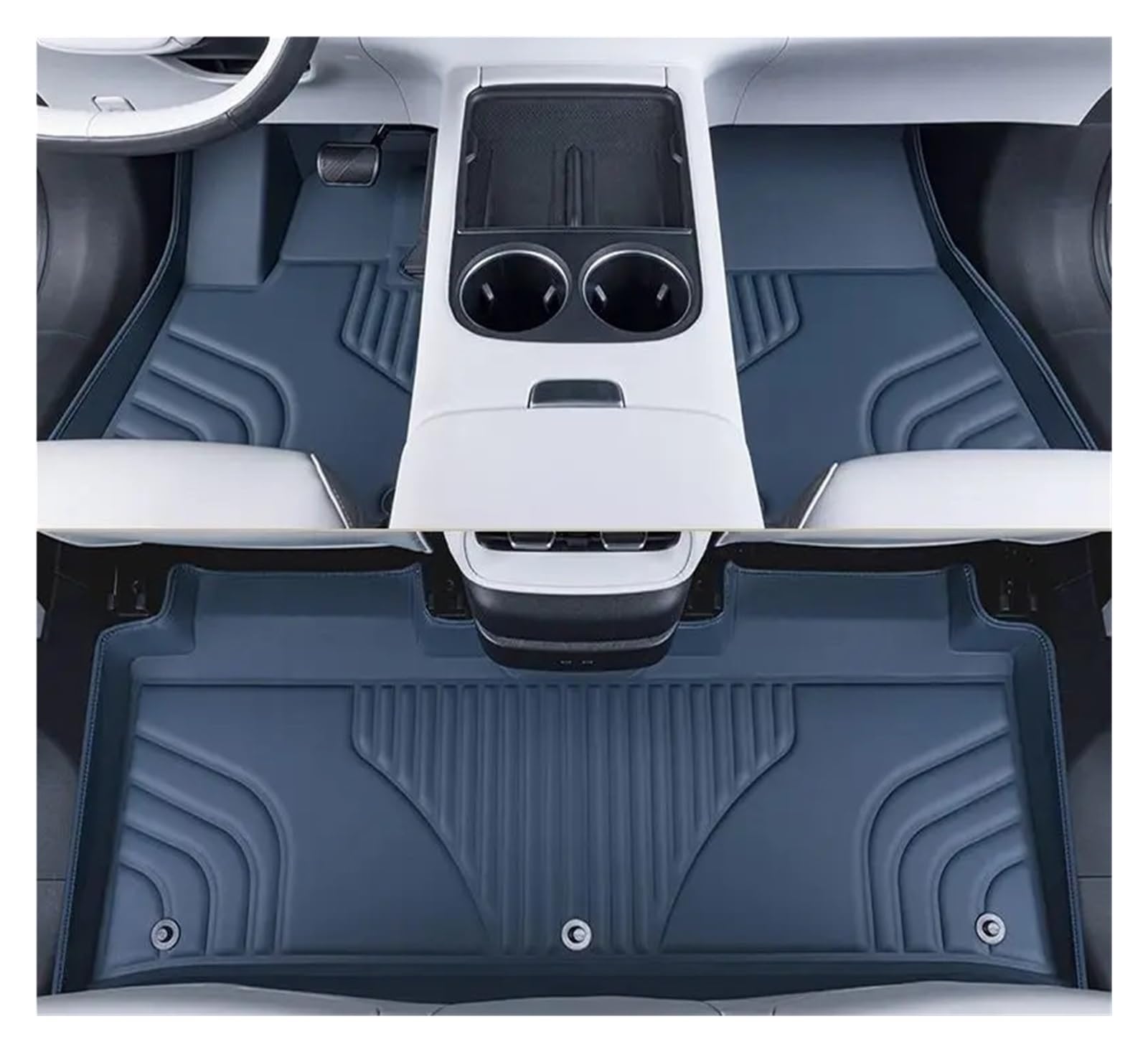 Kofferraumwanne Für Xpeng G6 Fußmatten Vollständige Abdeckung Cargo-Liner wasserdichte Leder Kofferraumpolster Auto-Innenraum-Modifikation Heck Kofferraum Protektor Pad(Blue) von Hguvsjd