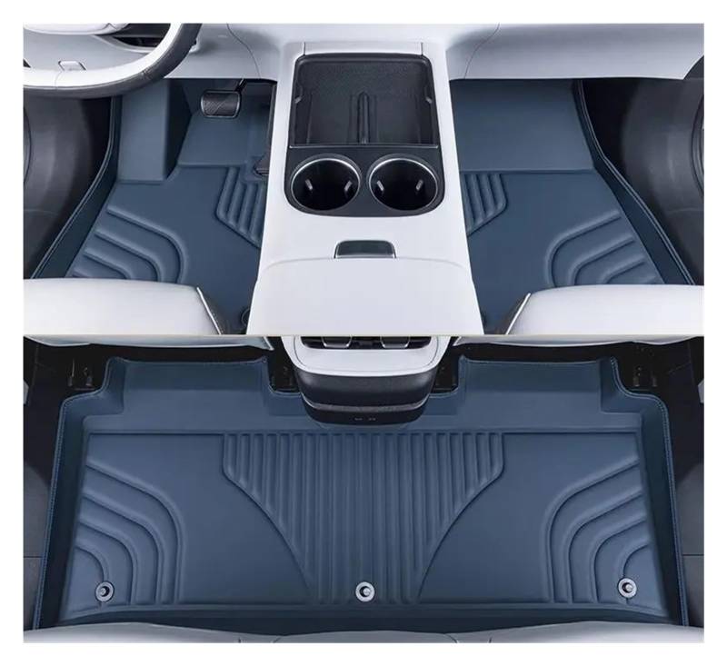 Kofferraumwanne Für Xpeng G6 Fußmatten Vollständige Abdeckung Cargo-Liner wasserdichte Leder Kofferraumpolster Auto-Innenraum-Modifikation Heck Kofferraum Protektor Pad(Blue) von Hguvsjd