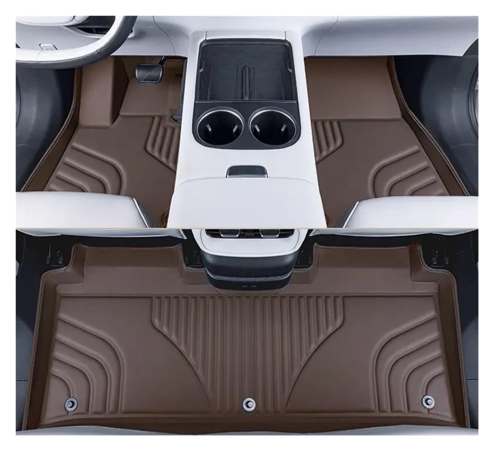 Kofferraumwanne Für Xpeng G6 Fußmatten Vollständige Abdeckung Cargo-Liner wasserdichte Leder Kofferraumpolster Auto-Innenraum-Modifikation Heck Kofferraum Protektor Pad(Coffee) von Hguvsjd