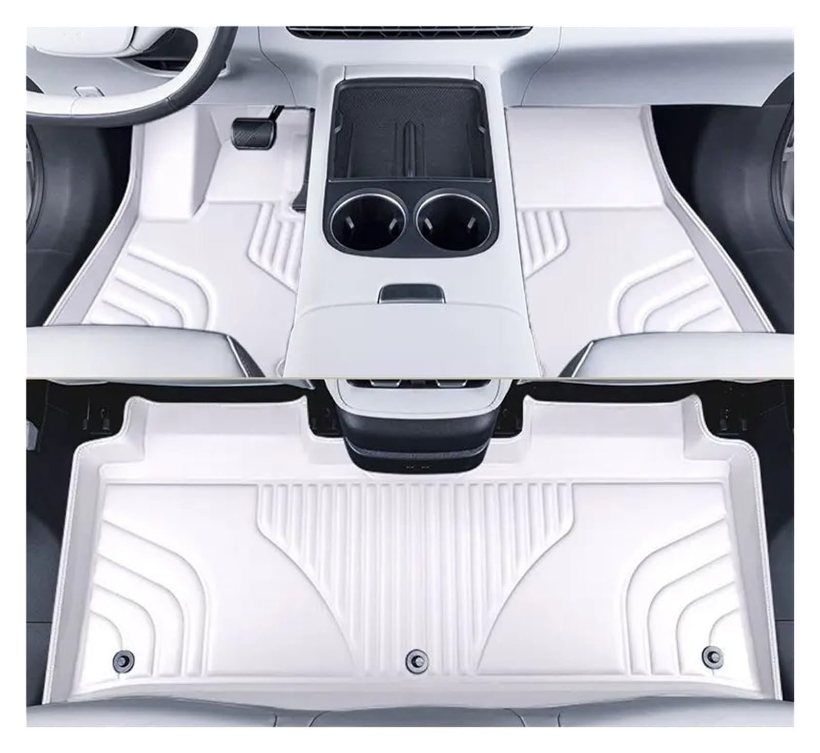 Kofferraumwanne Für Xpeng G6 Fußmatten Vollständige Abdeckung Cargo-Liner wasserdichte Leder Kofferraumpolster Auto-Innenraum-Modifikation Heck Kofferraum Protektor Pad(Grey) von Hguvsjd