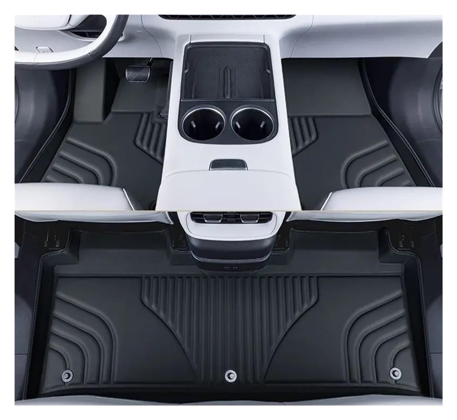 Kofferraumwanne Für Xpeng G6 Fußmatten Vollständige Abdeckung Cargo-Liner wasserdichte Leder Kofferraumpolster Auto-Innenraum-Modifikation Heck Kofferraum Protektor Pad(Schwarz) von Hguvsjd