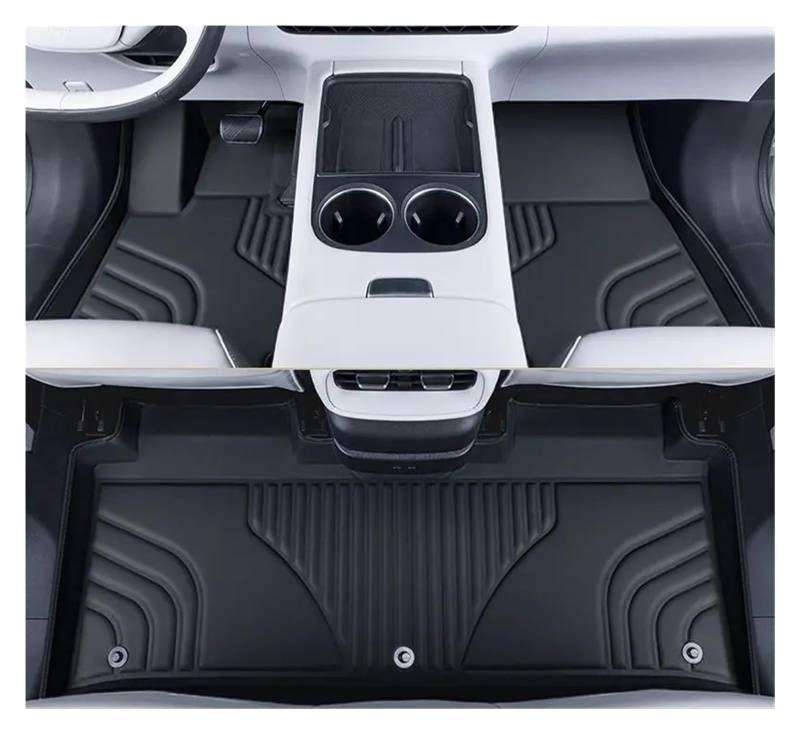 Kofferraumwanne Für Xpeng G6 Fußmatten Vollständige Abdeckung Cargo-Liner wasserdichte Leder Kofferraumpolster Auto-Innenraum-Modifikation Heck Kofferraum Protektor Pad(Schwarz) von Hguvsjd