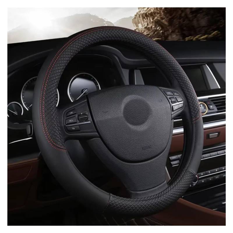 Lenkradbezüge Für 37-38cm Universal-Lenkrad Kunstleder Atmungsaktive Auto-Radabdeckung Innenraum Autozubehör Auto-Lenkradabdeckung Lenkradschutz(A) von Hguvsjd