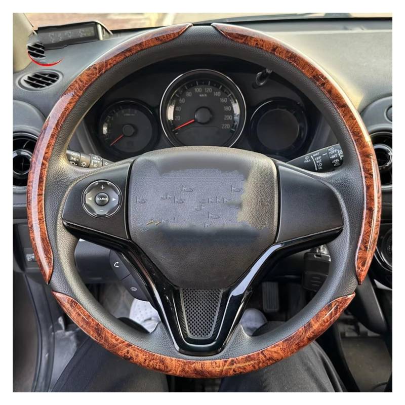 Lenkradbezüge Für Toyota Auto Runde Lenkrad Abdeckung Für Durchmesser 38cm Runde Lenkrad Auto Kit Zubehör Lenkradschutz(B Brown) von Hguvsjd