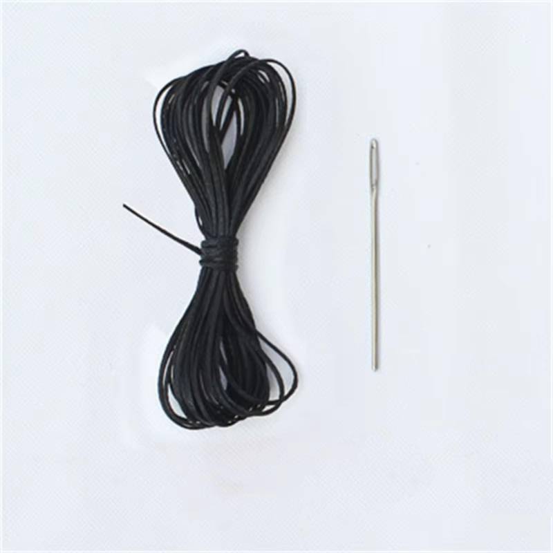 Lenkradbezüge Lenkradbezug Auto Geflecht Auf Dem Lenkrad 38 cm DIY Mikrofaser Lederbezüge Auto Lenkradbezug Lenkradschutz(Black Thread Kit) von Hguvsjd