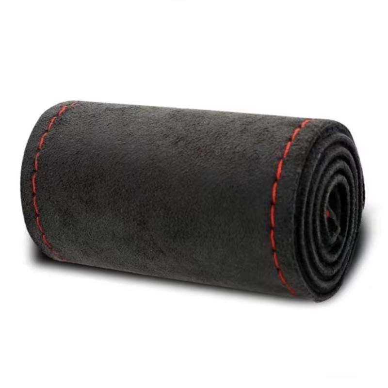Lenkradbezüge Universal-Lenkradbezug Aus Künstlichem Wildleder 15 Zoll DIY-Autozubehör Weich Verschleißfest Lenkradschutz(Red) von Hguvsjd
