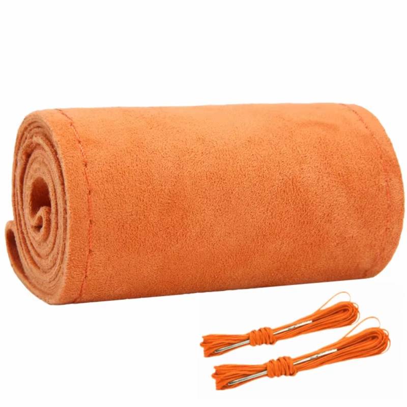 Lenkradbezüge Universal Wildleder Lederbezug Lenkräder Stich Lenkbezug DIY Hand Nähen Sport Racing Auto Lenkradbezüge Lenkradschutz(CA248-O) von Hguvsjd